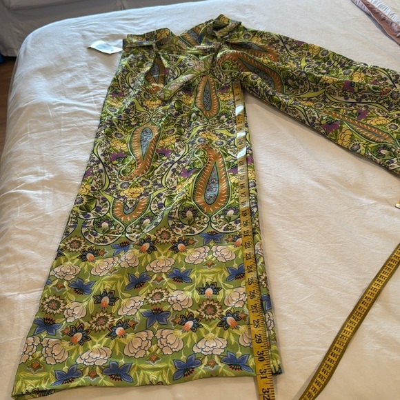 NWT Colorful Paisley Wide-Leg Pants made in Italy - Picture 8 of 9